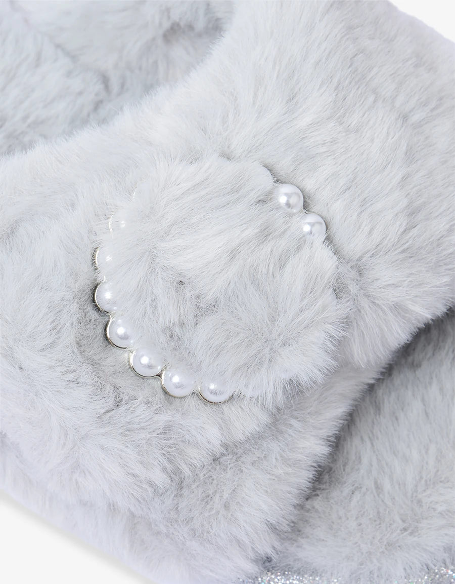 Pearl Detail Open-Toe Slipper