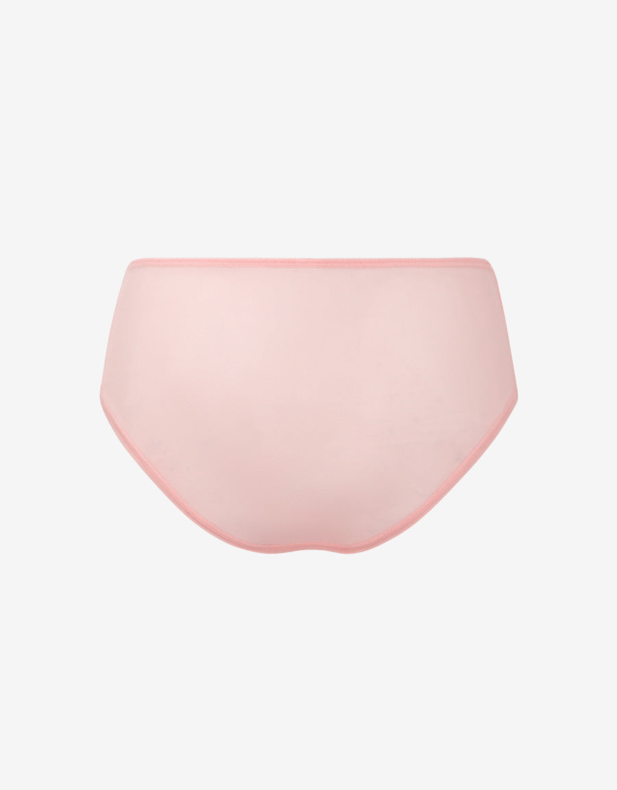 Lace-Trim Satin Hipster Panty