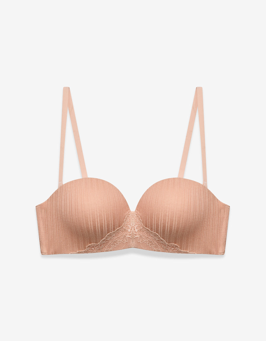 Multiway Ribbed Push Up Bra in Cream