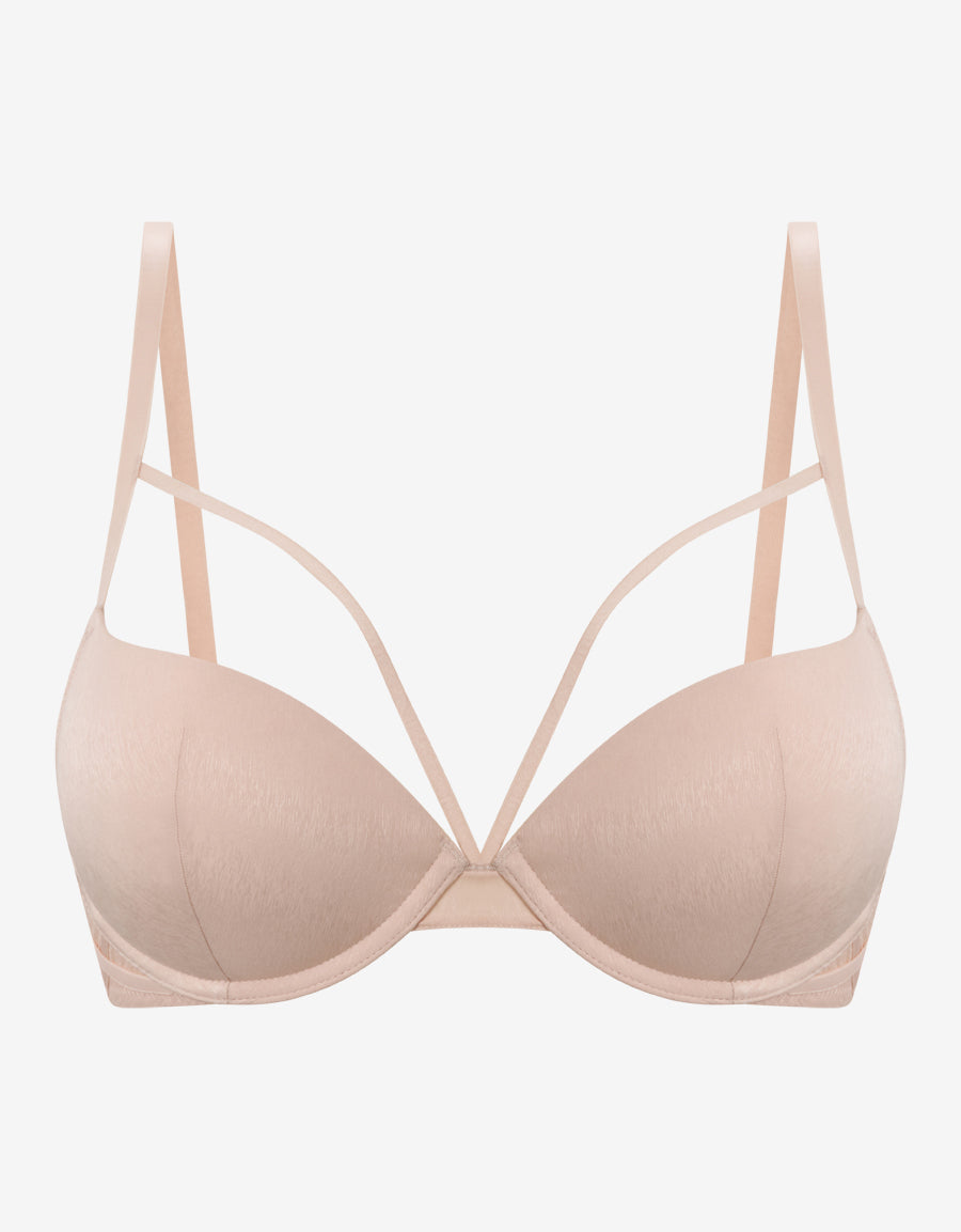 Jacquard Satin Plunge Bra