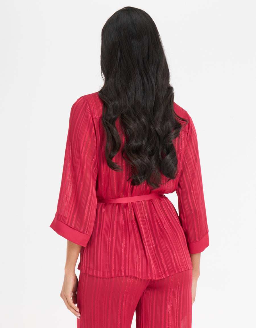 Jacquard Chiffon Pajama Set