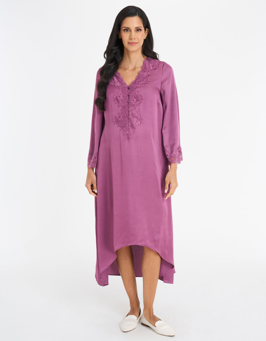 Satin Maternity Long Dress