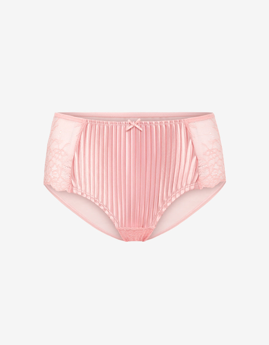 Lace-Trim Satin Hipster Panty