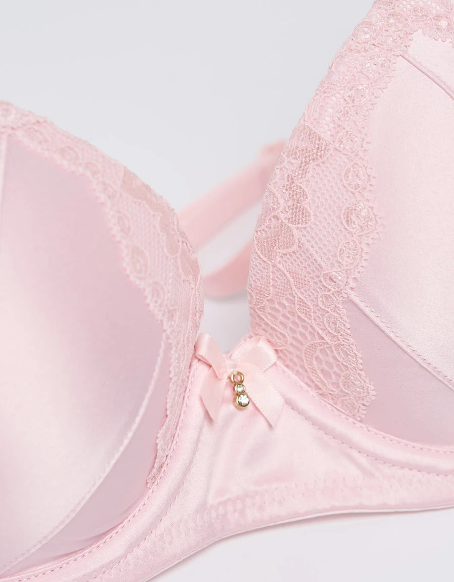 Lace-Trim Push-Up Balconette Bra
