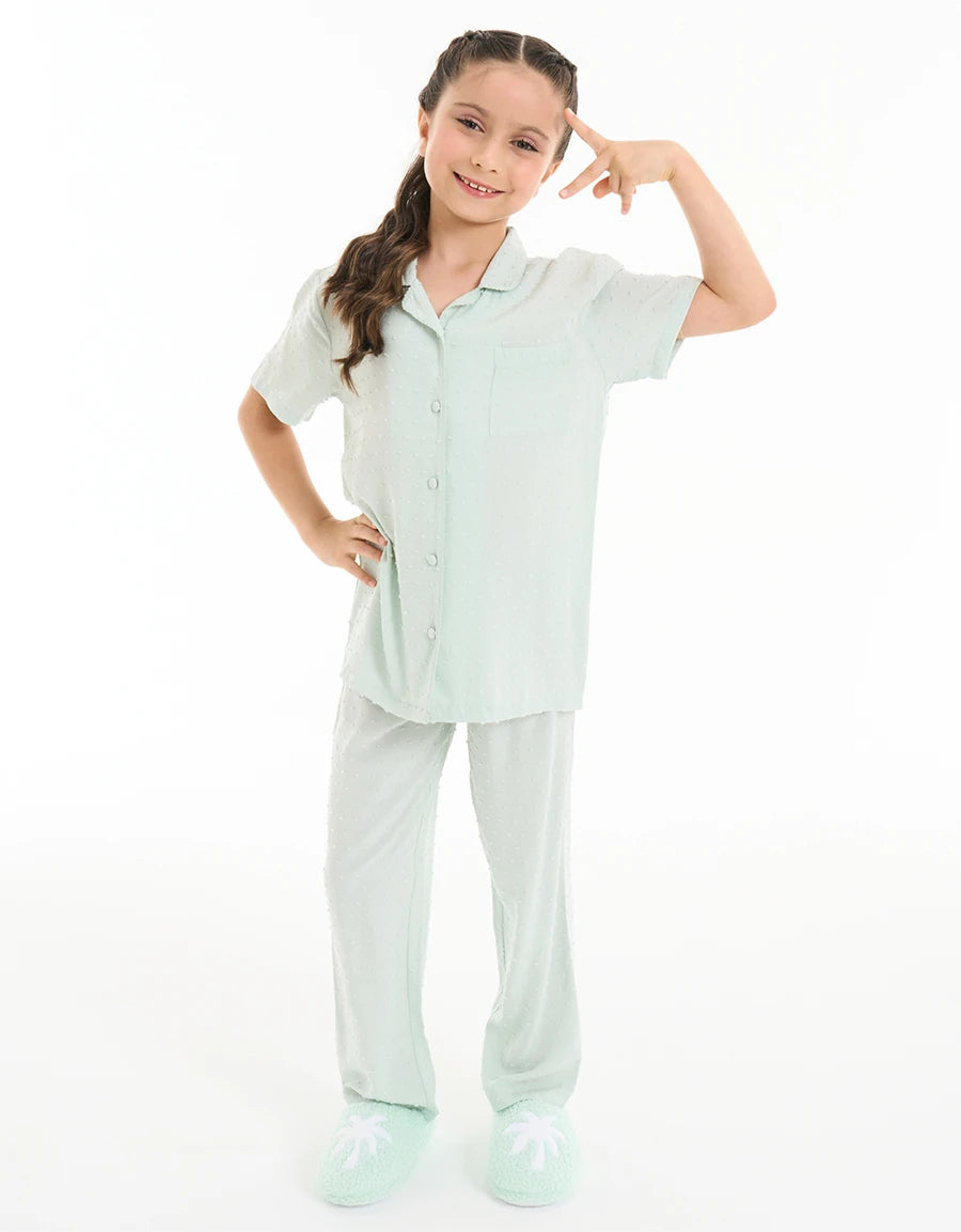 Viscose Dobby Pajama Set