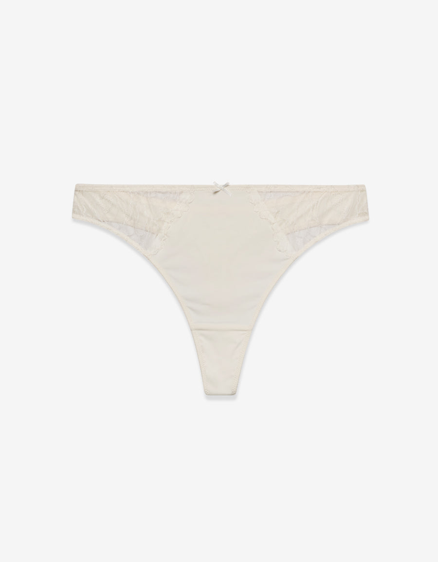 Lace Thong Panty in White