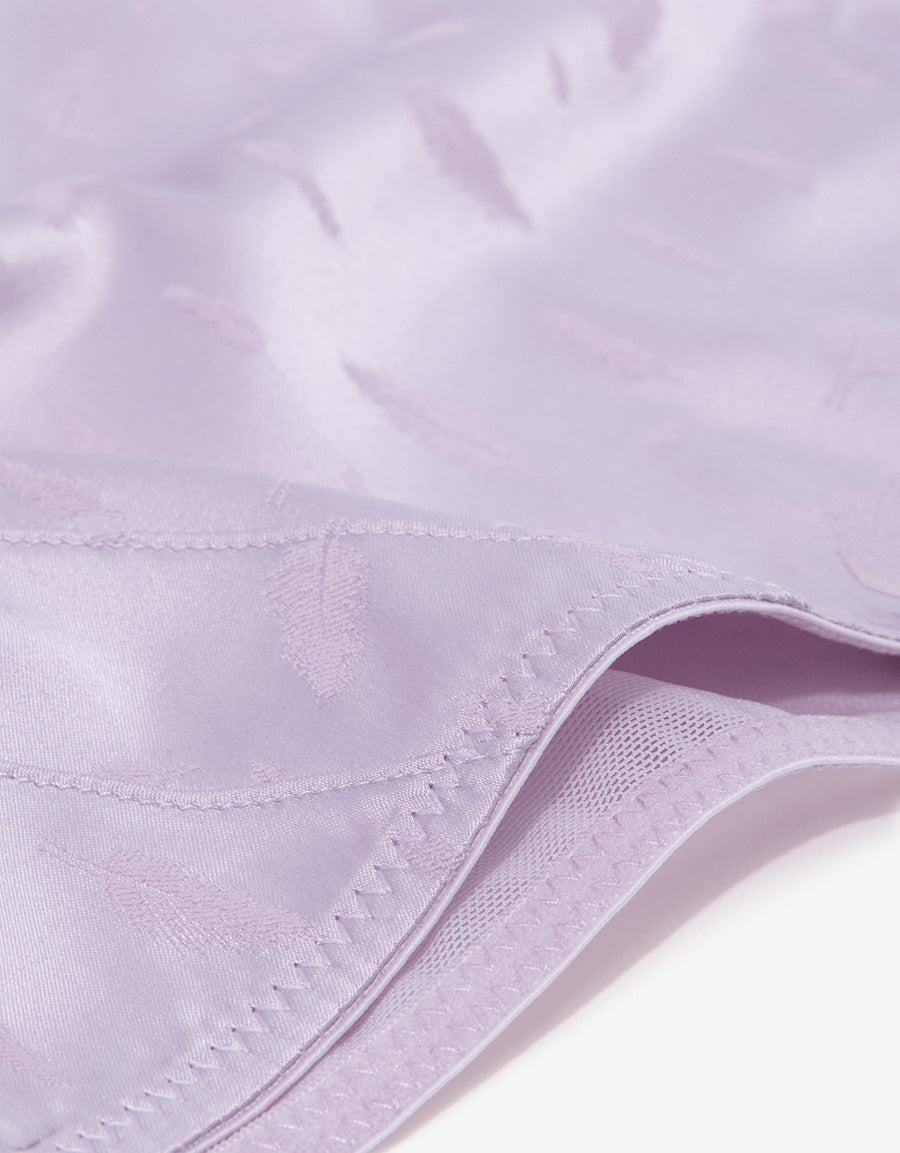 Lace-Trim Satin Bikini Panty