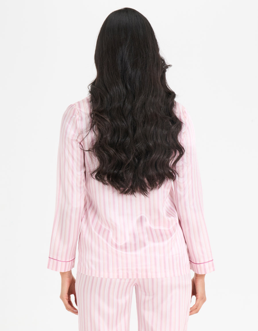 Striped Satin Pajama Set