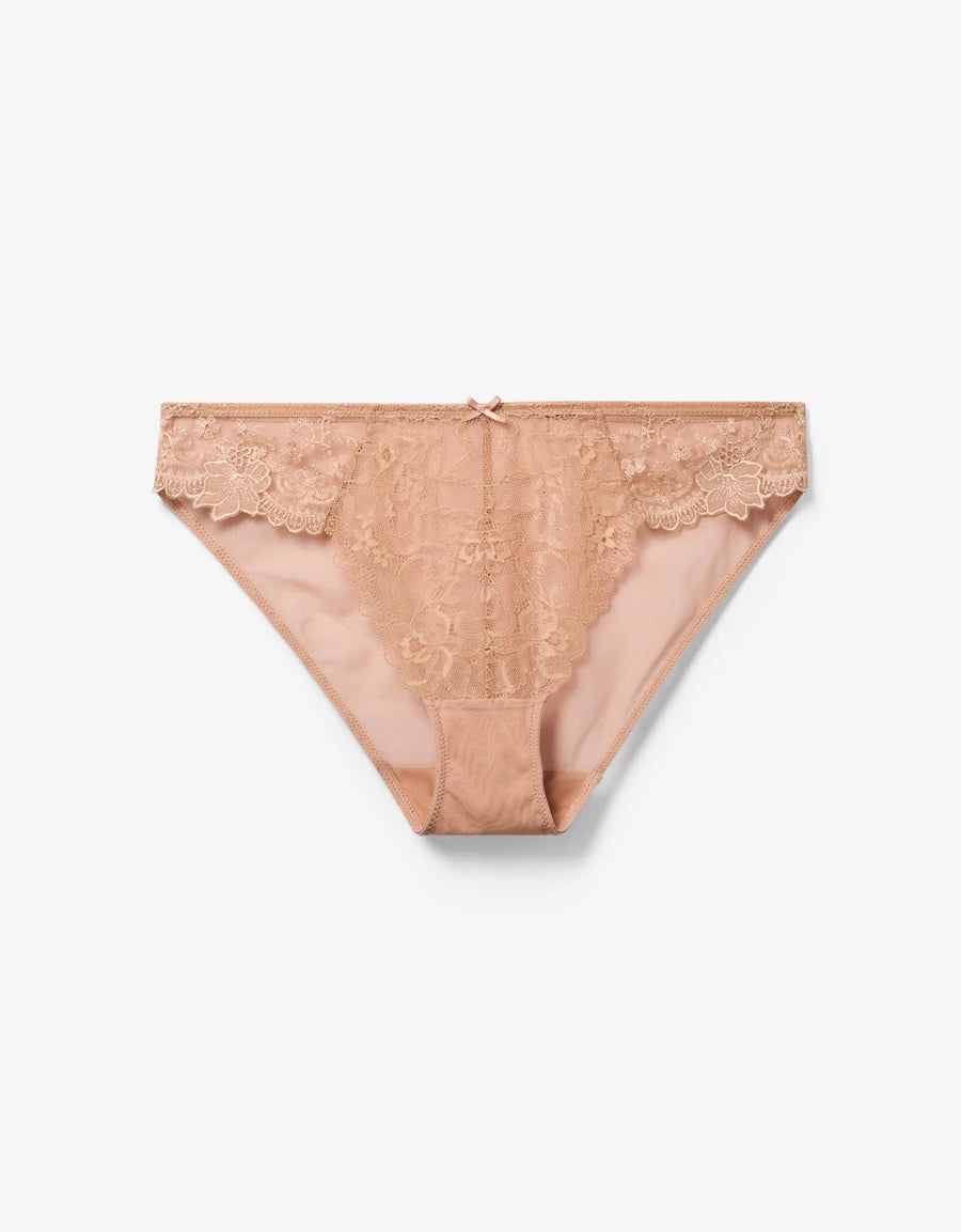 Embroidered Lace Bikini Panty