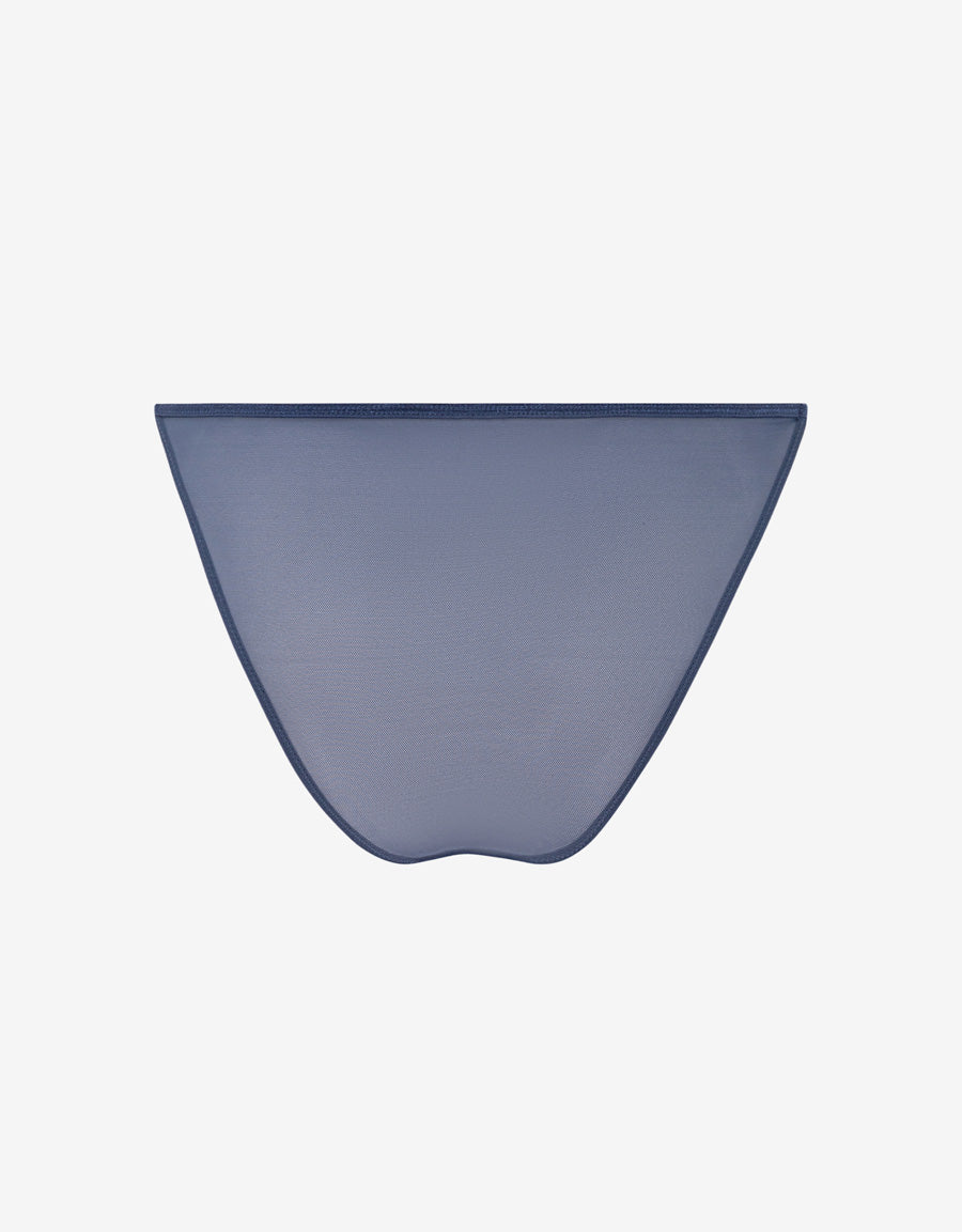 Sparkle Lace-Trim Satin Tanga Panty