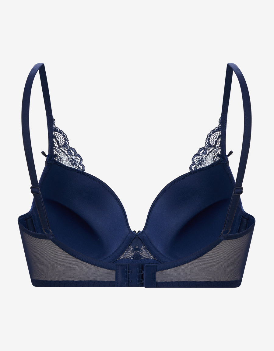 Satin And Lace Balconette Bra