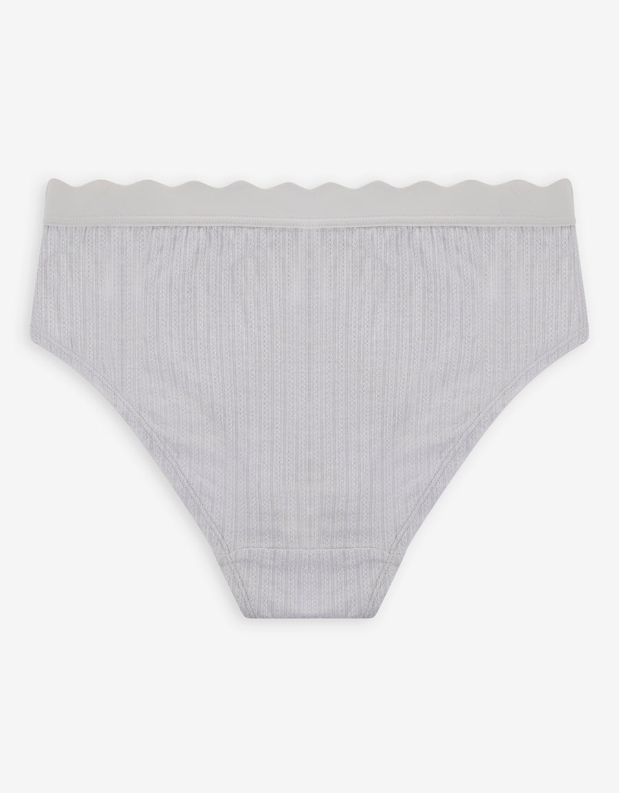 Scallop-Edge Ribbed Brief
