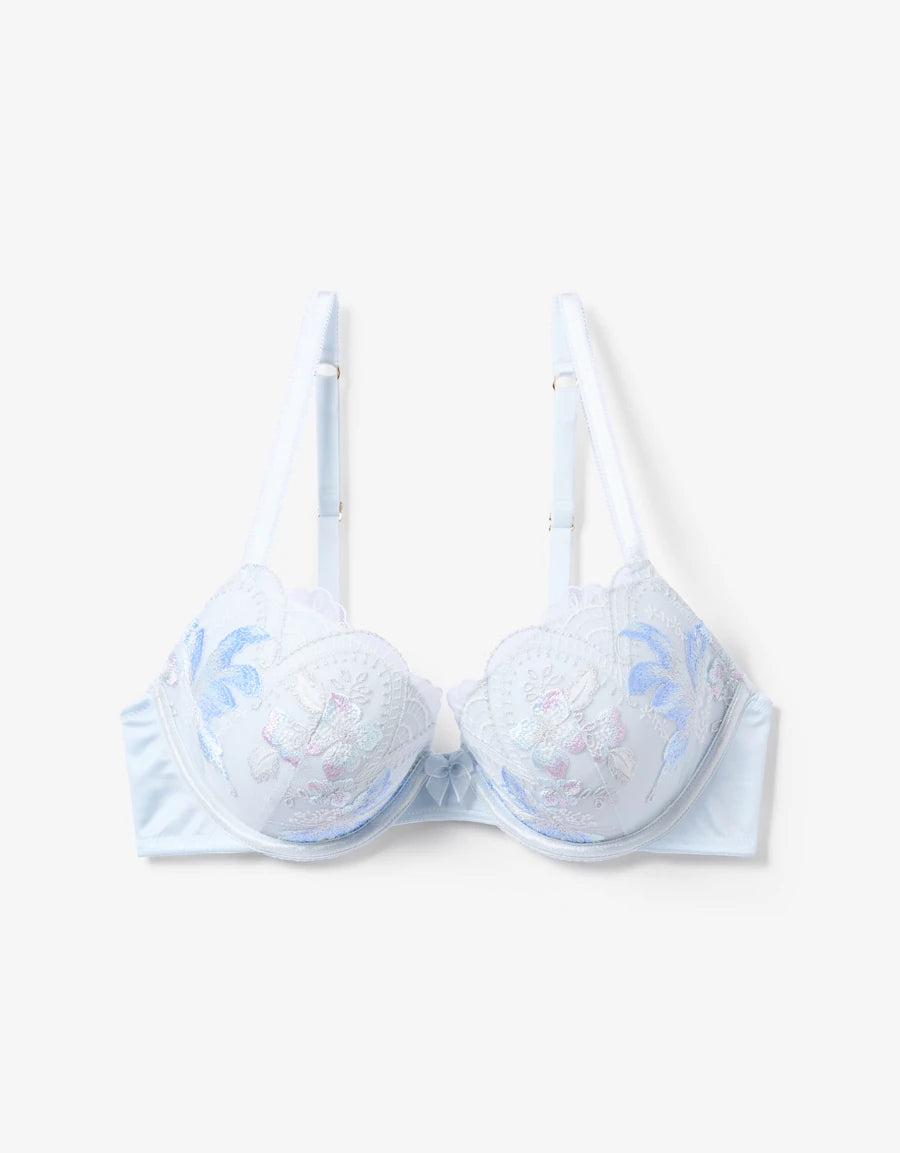 Embroidered Lace Push-Up Bridal Plunge Bra