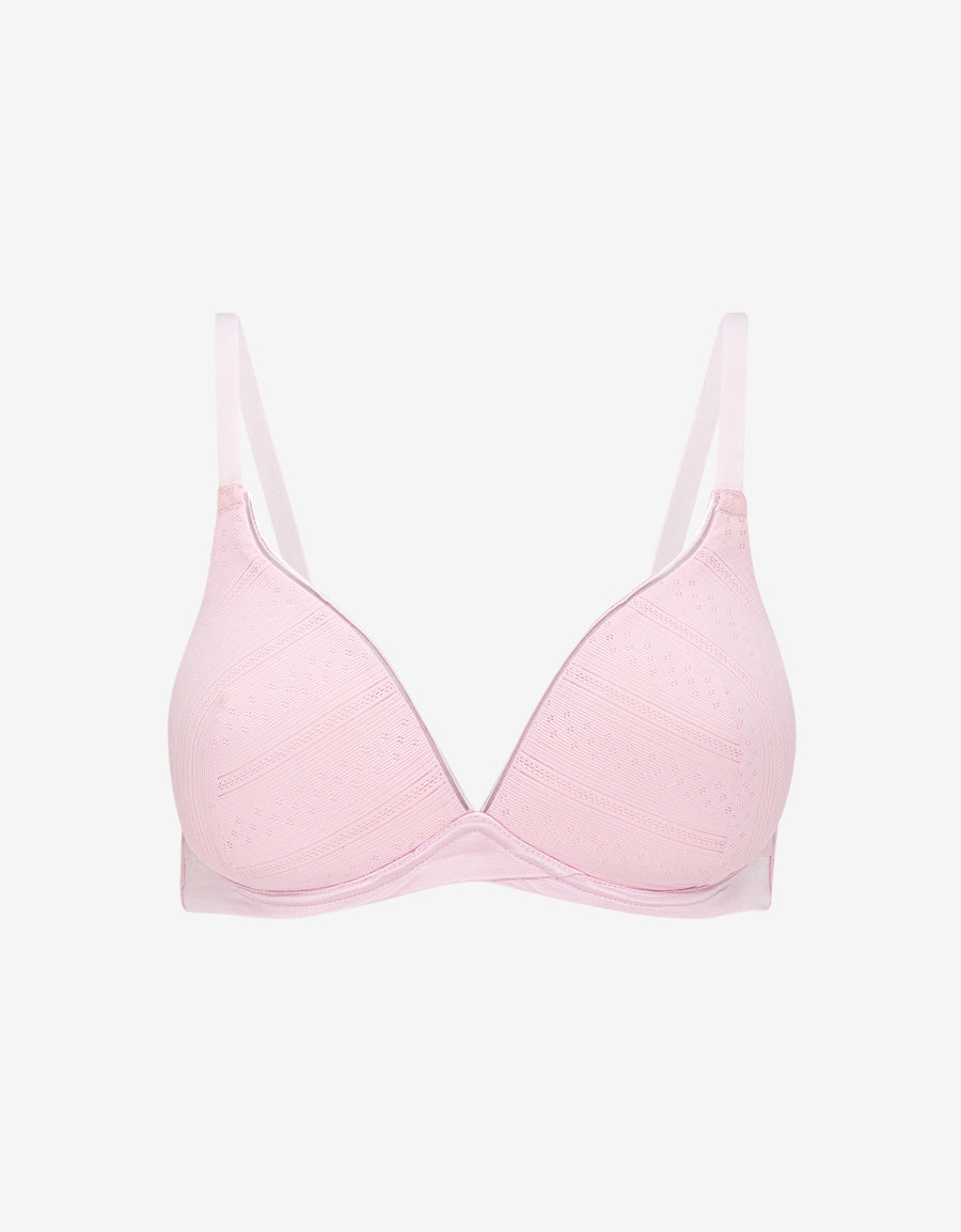 Pointelle Non Wired Plunge Bra