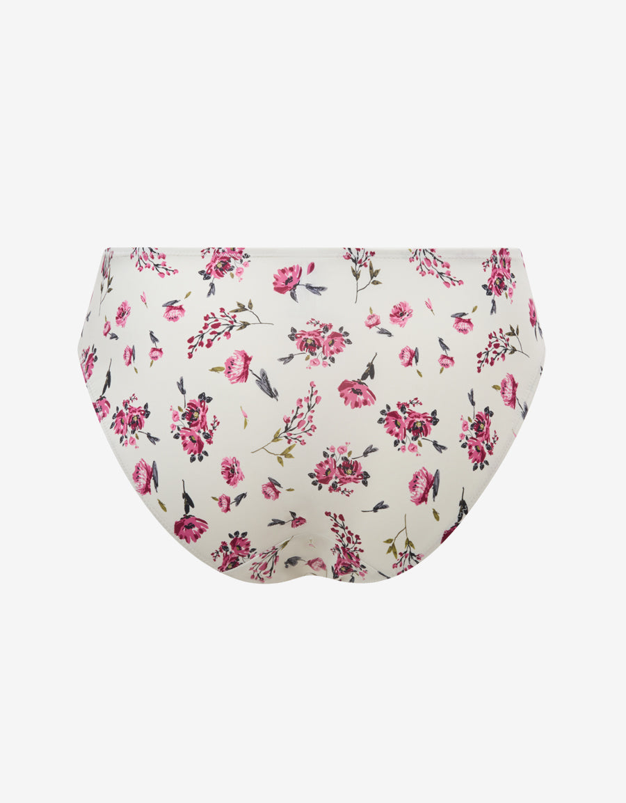 Microfibre And Greyprint Lace Bikini