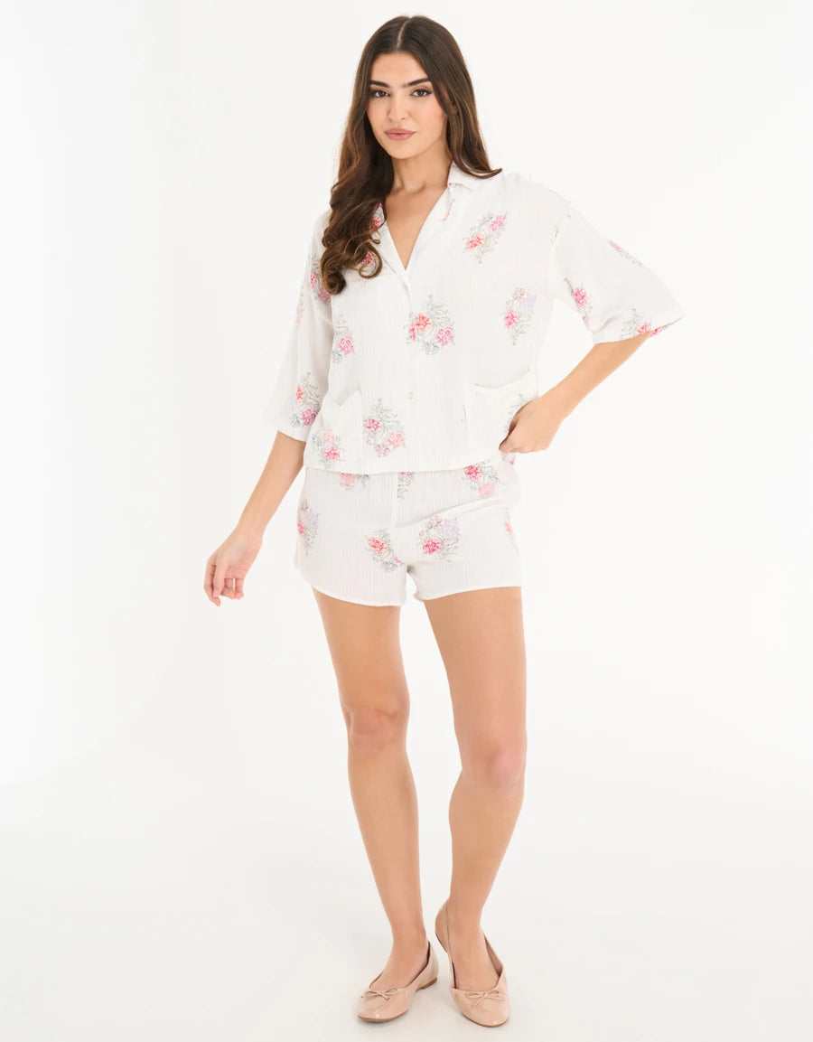 Floral Print Short Pajama Set