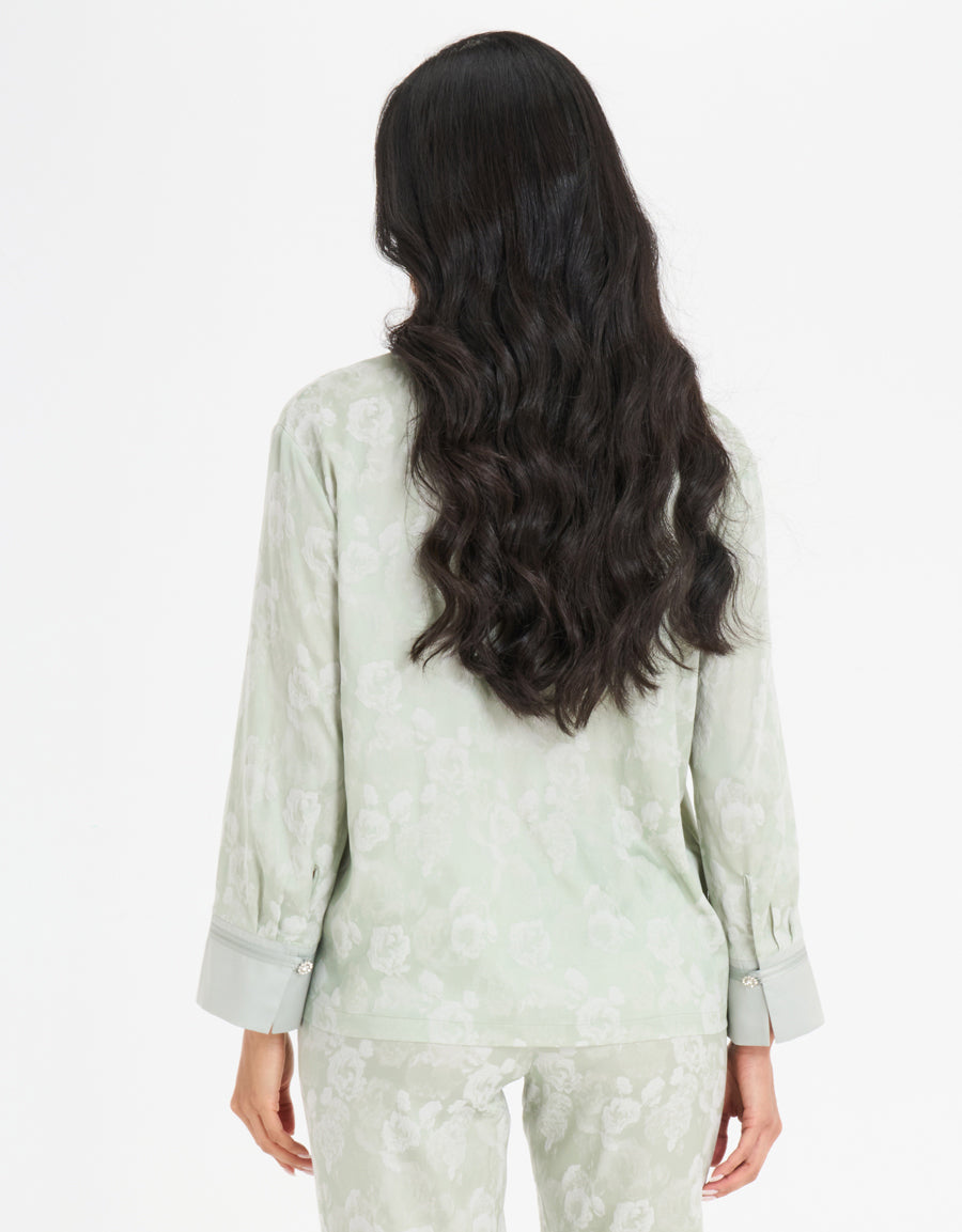 Jacquard Satin Pajama Set