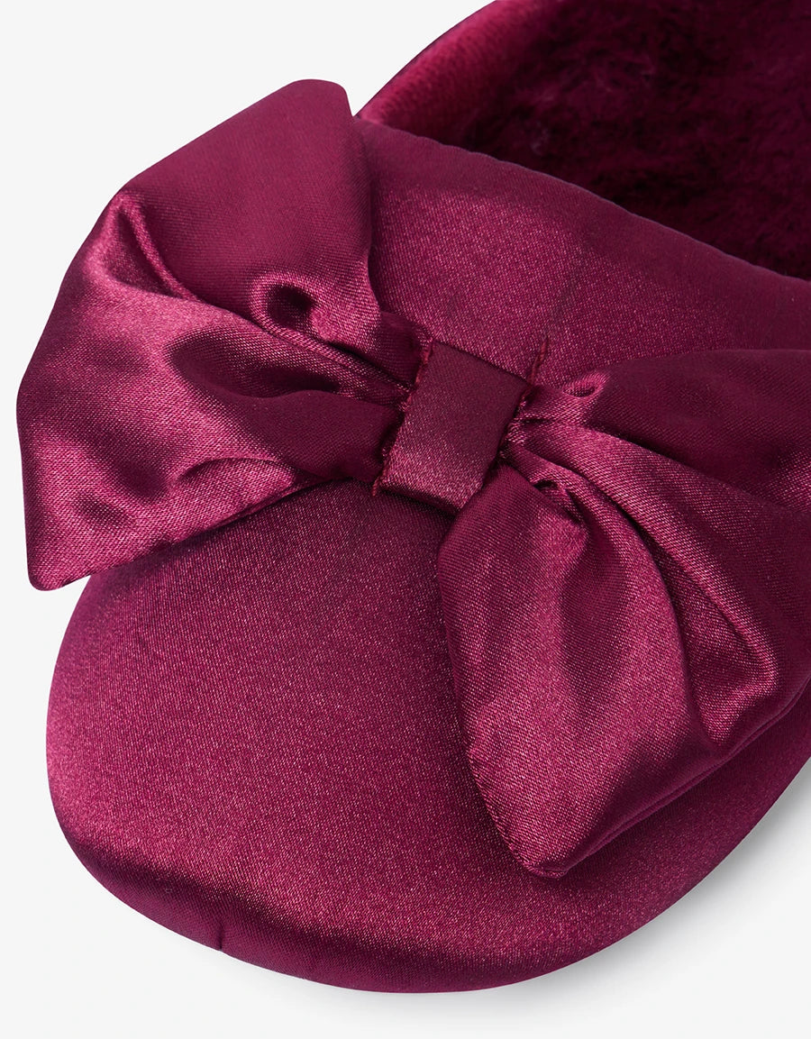 Satin Closed-Toe Slipper