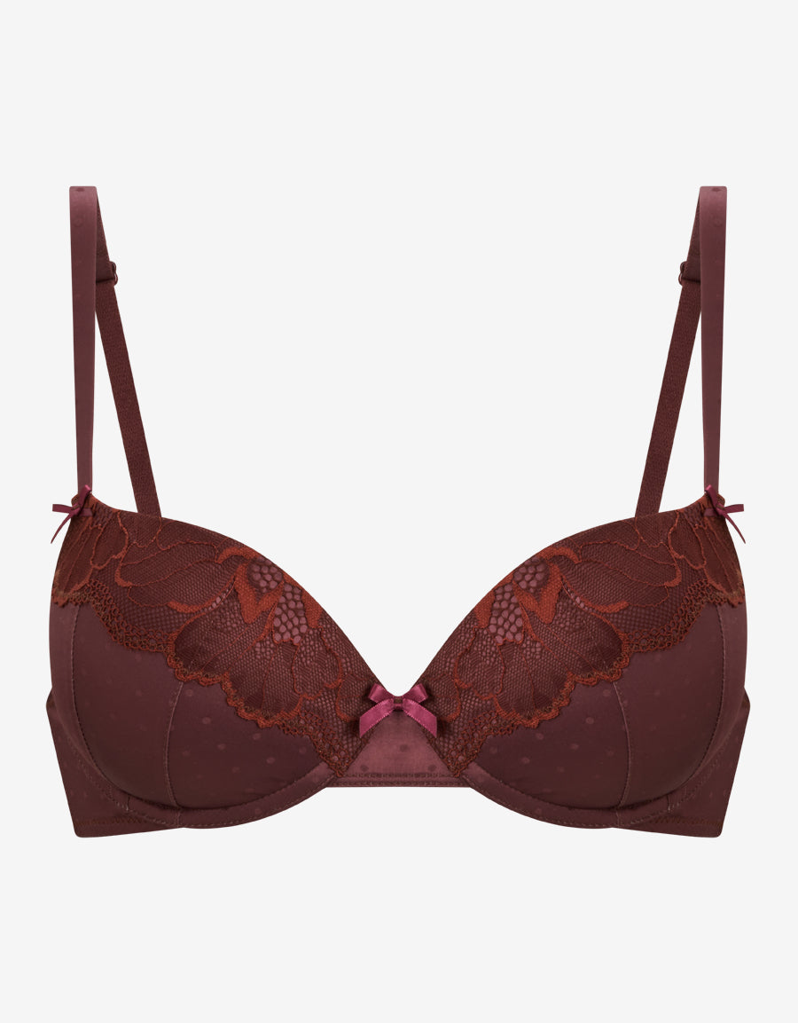 Mesh And Lace Plunge Bra