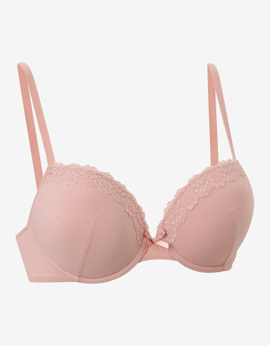 Cotton Plunge Bra
