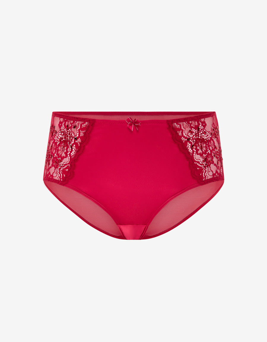 Sparkle Lace-Trim Satin Hipster Panty