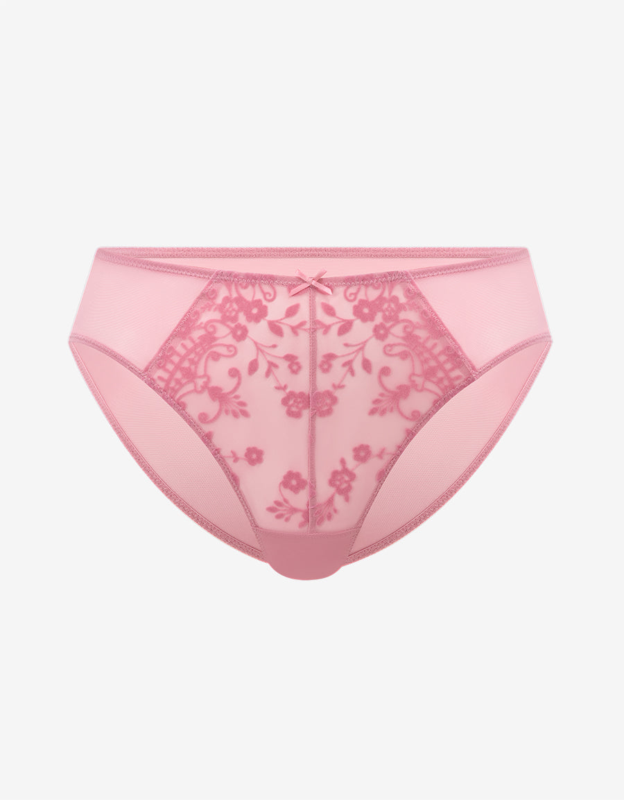 Flock Mesh Velvet Bikini