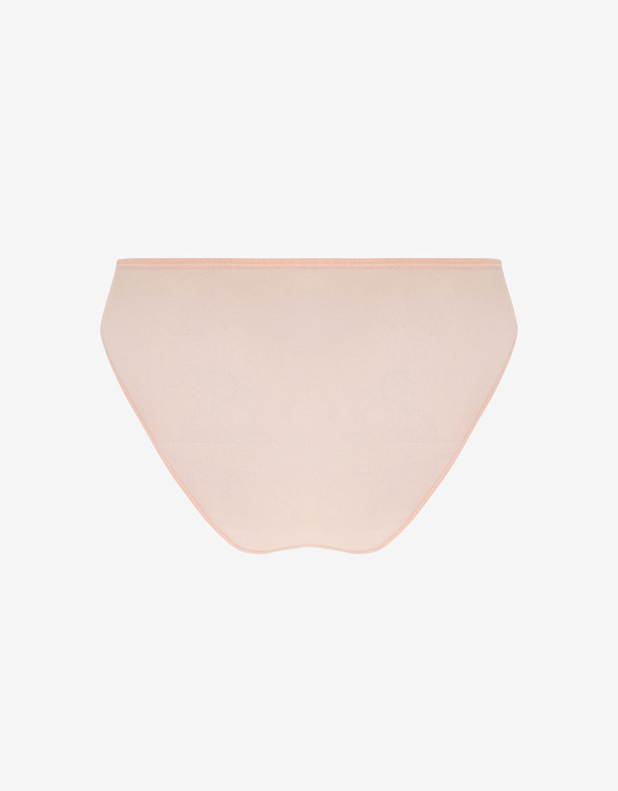 Lace-Trim Satin Bikini Panty