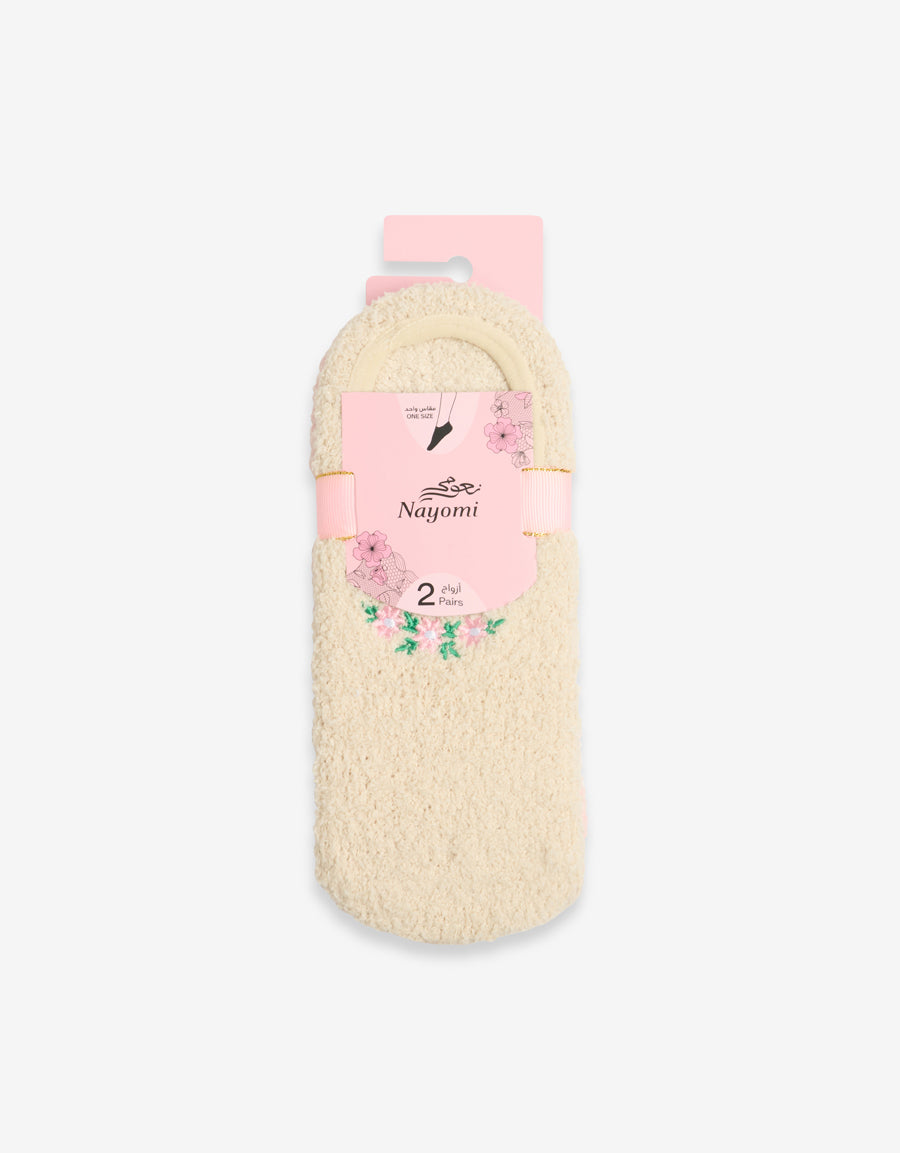 2-Pack Liner Socks in Cream