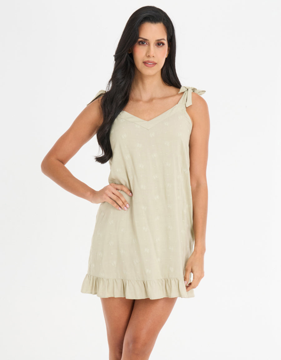 Embroidered Short Dress