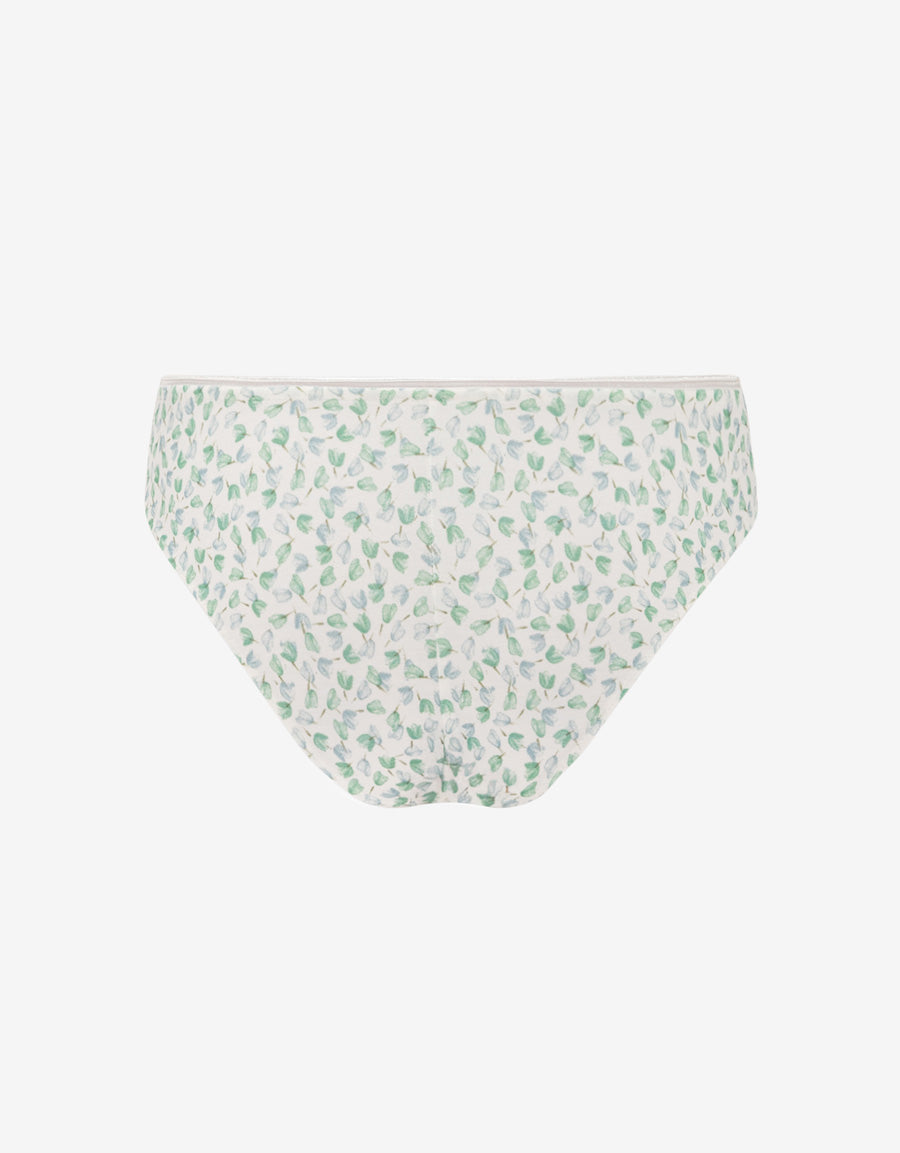 Floral Print Cotton Brazilian Panty