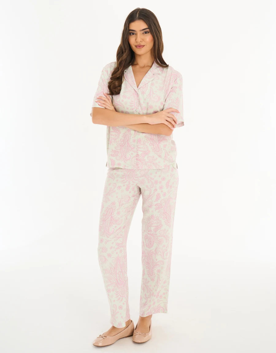 Paisley Print Pajama Set