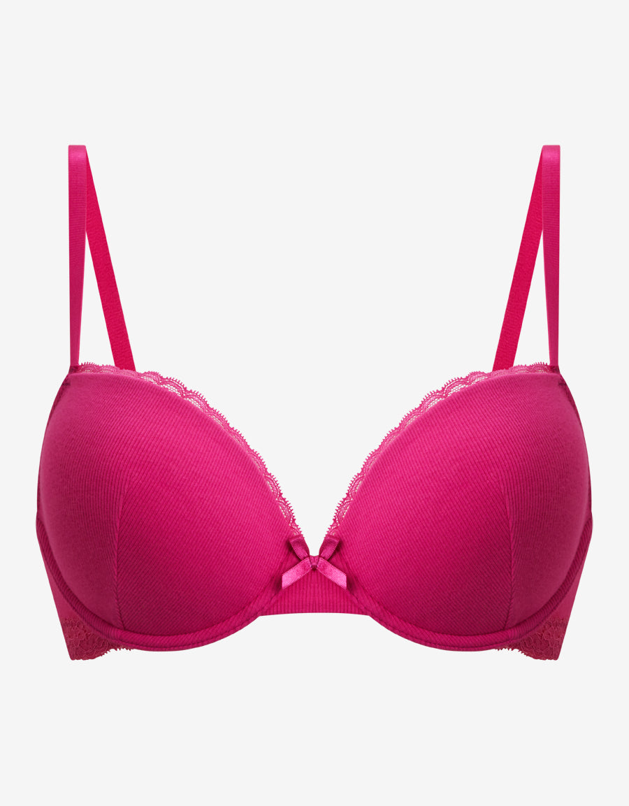 Cotton Plunge Bra