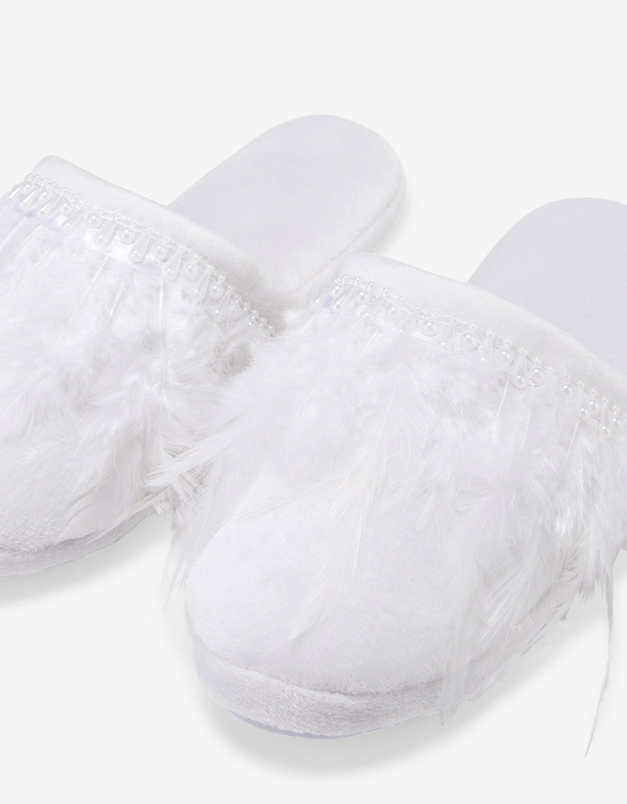 Satin Closed Toe Slipper