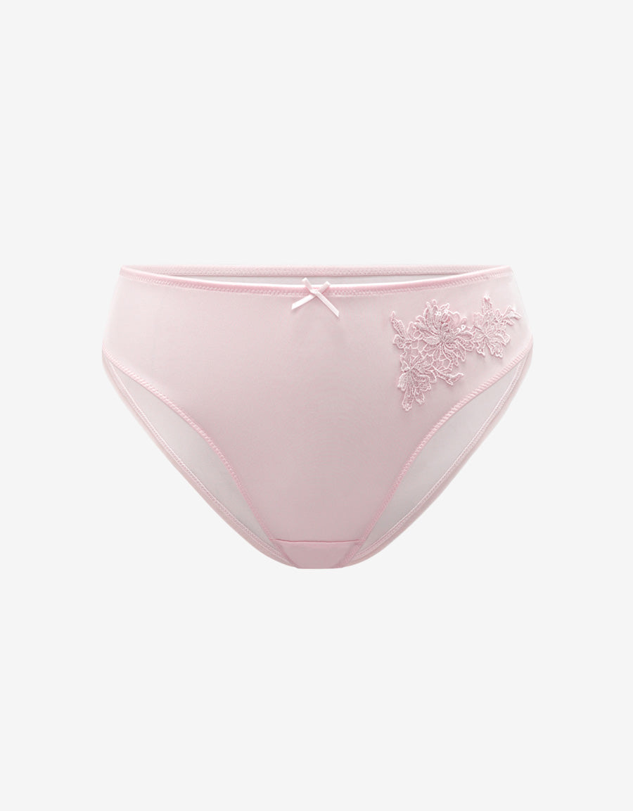 Sequin Embroidered Brazilian Panty
