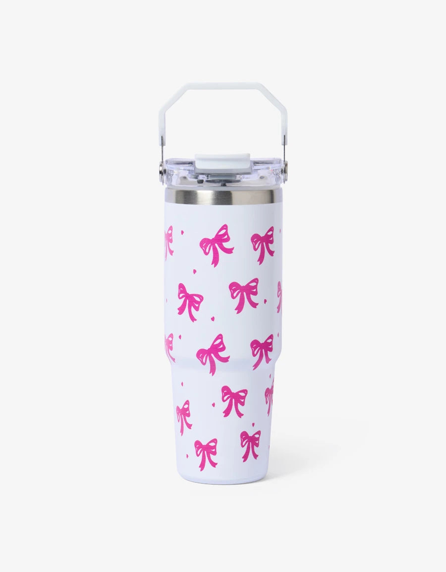Bow Print Tumbler Water Bottle