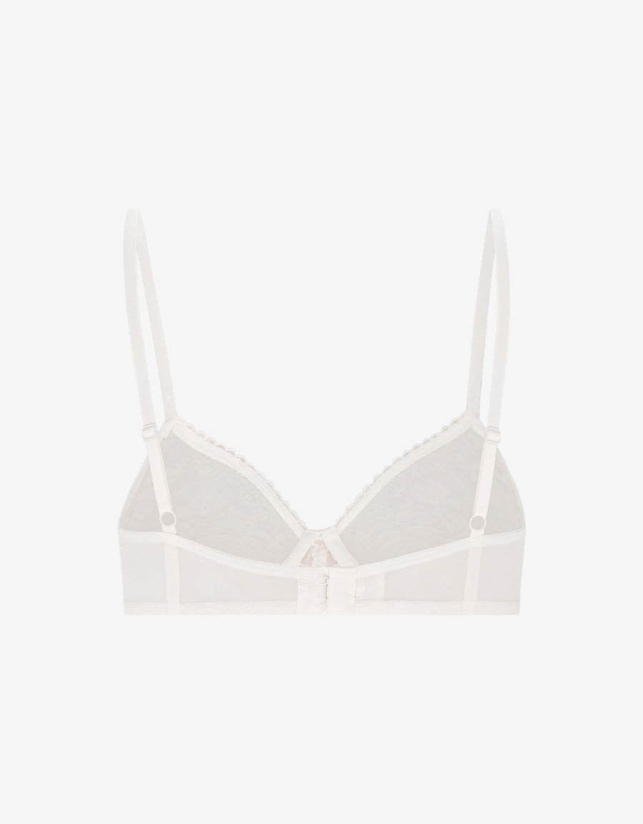 Embroidered Non Padded Plunge Bra