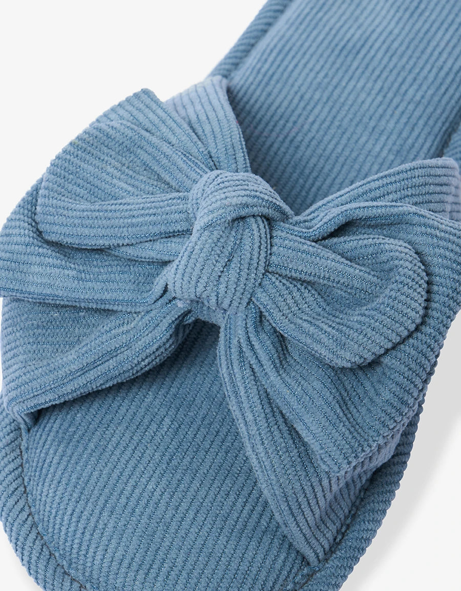 Cotton Open-Toe Slipper