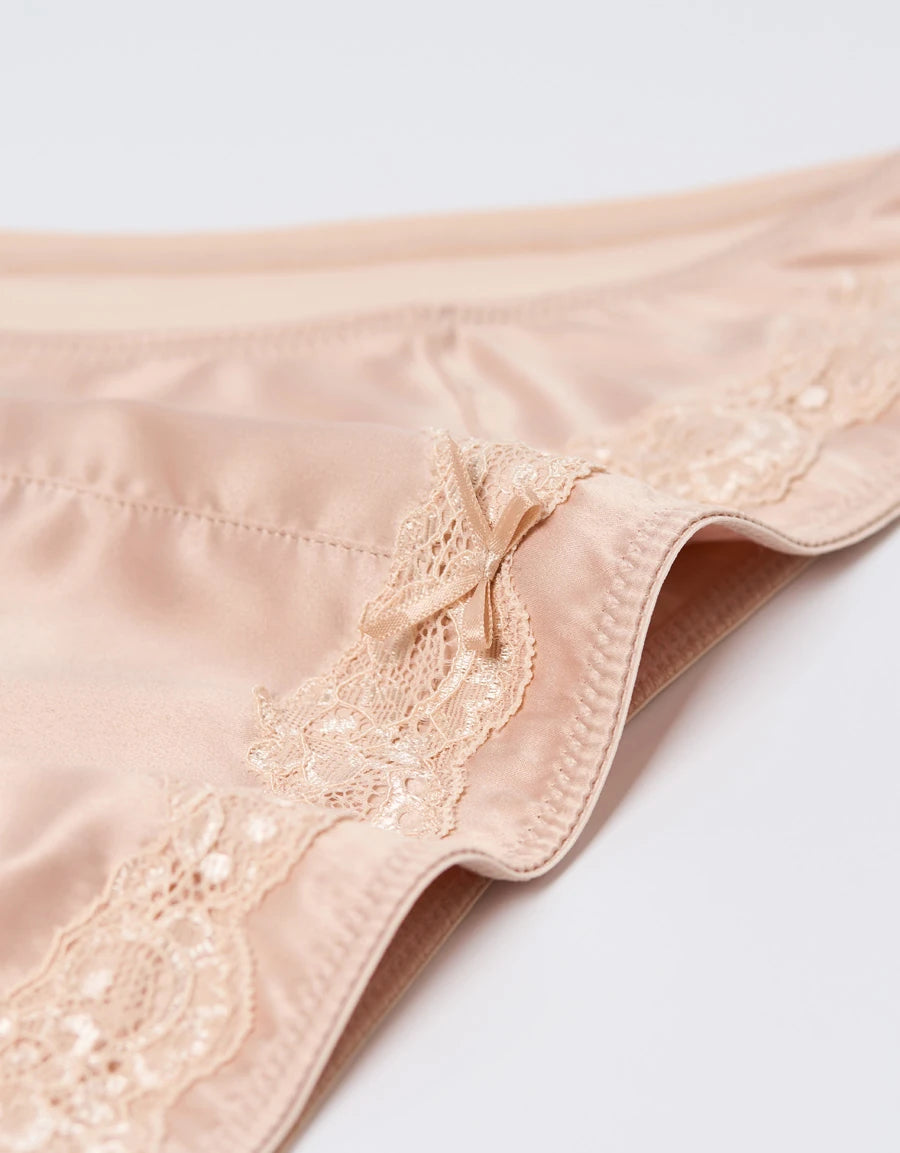 Lace-Trim Brazilian Panty