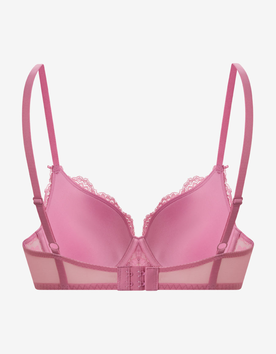 Lace And Mesh Plunge Bra
