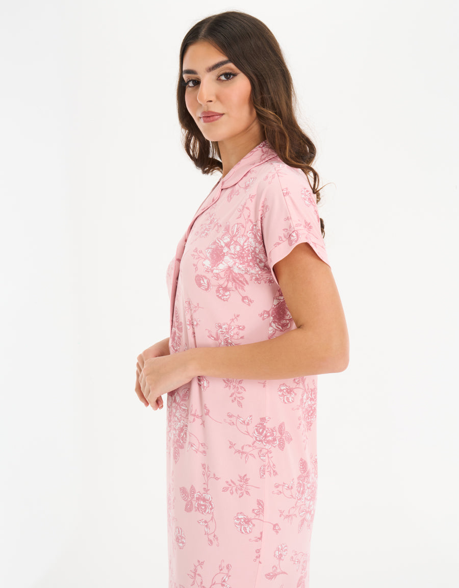 2-Pack Long Nightdresses in Red