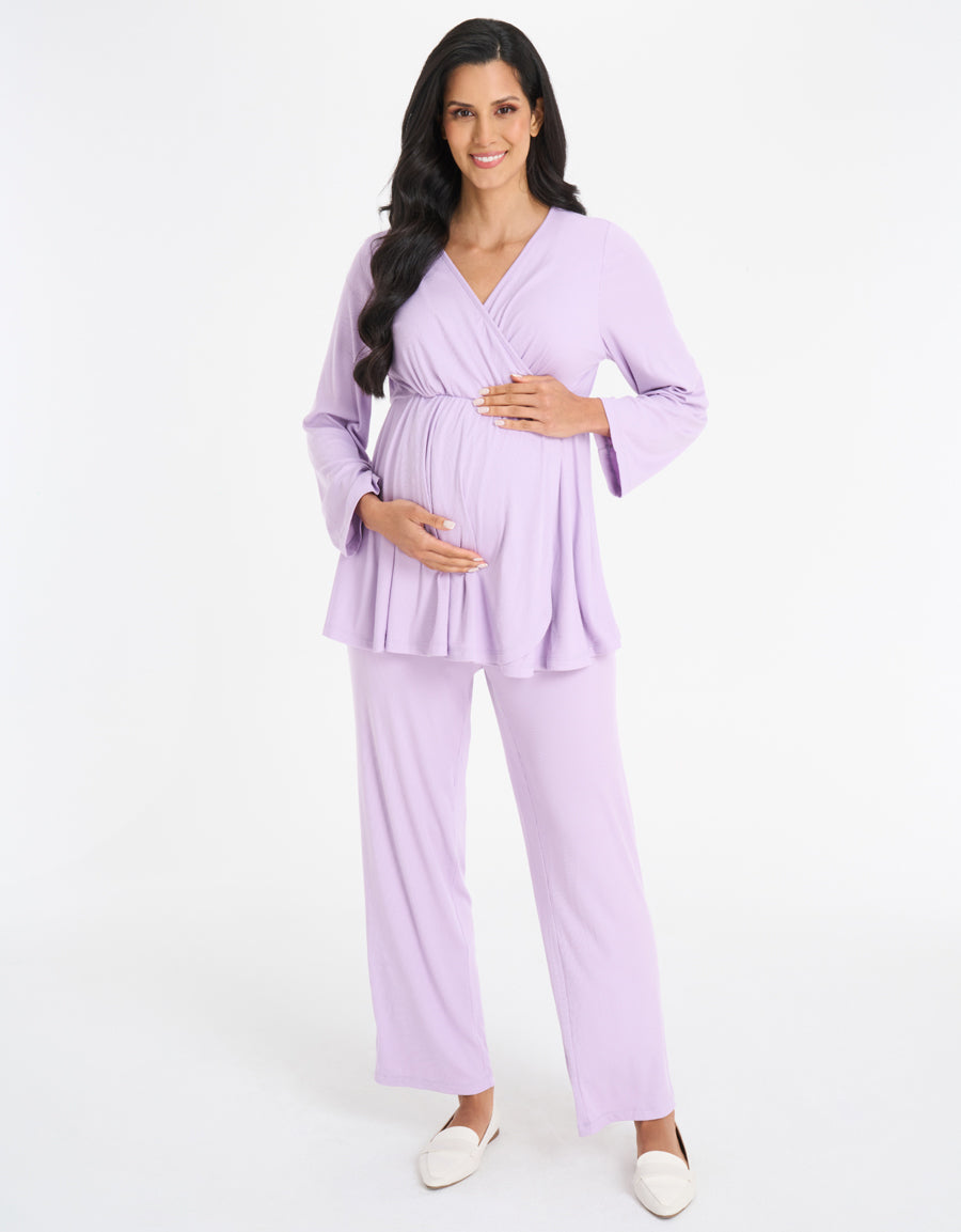 Soft Rib Maternity Pajama Set
