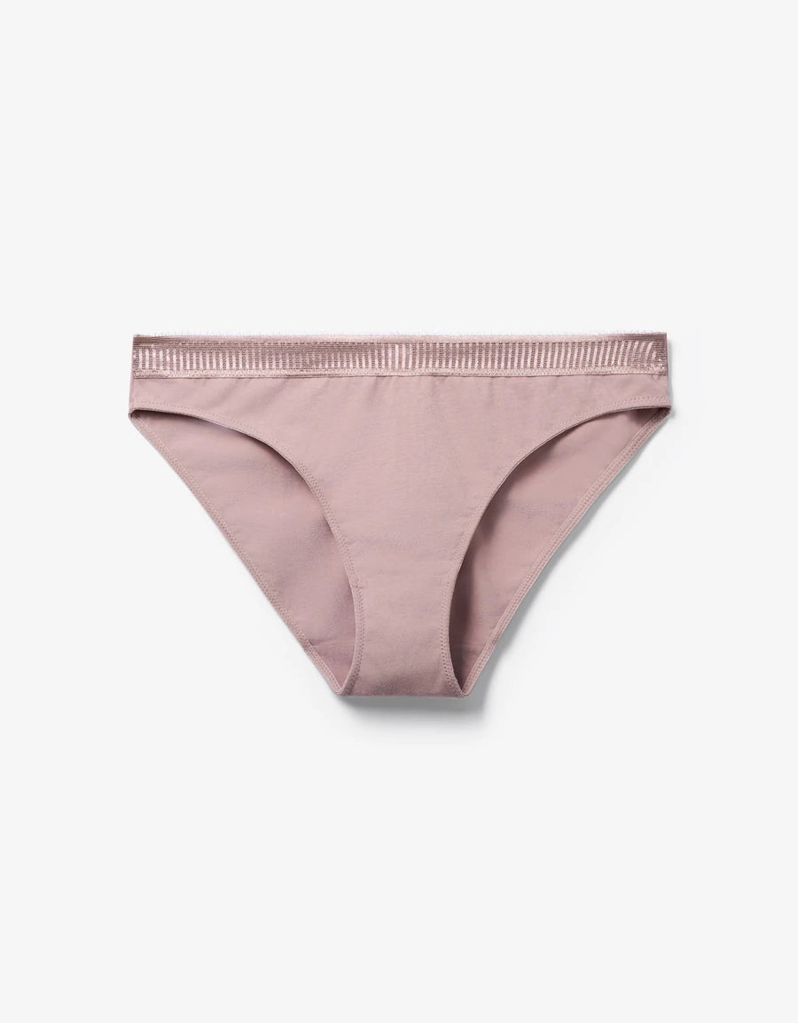 Cotton Lace-Trim Bikini Panty