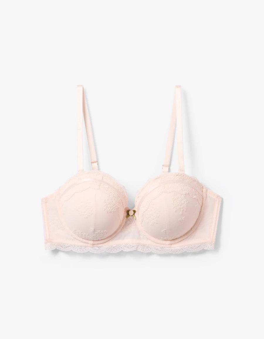 Lace-Trim Push-Up Bridal Multiway Bra