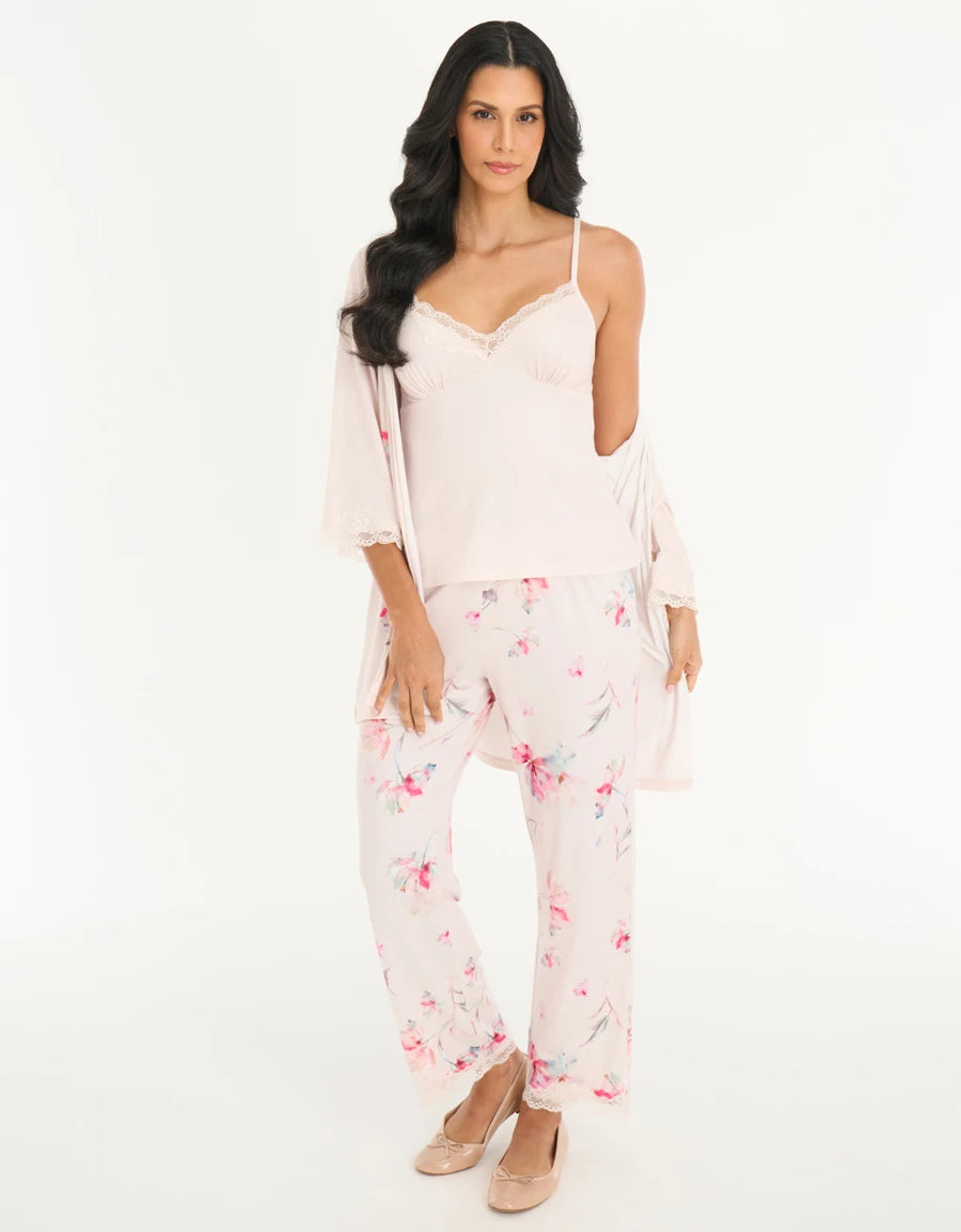 3-Piece Floral Print Pajama Set