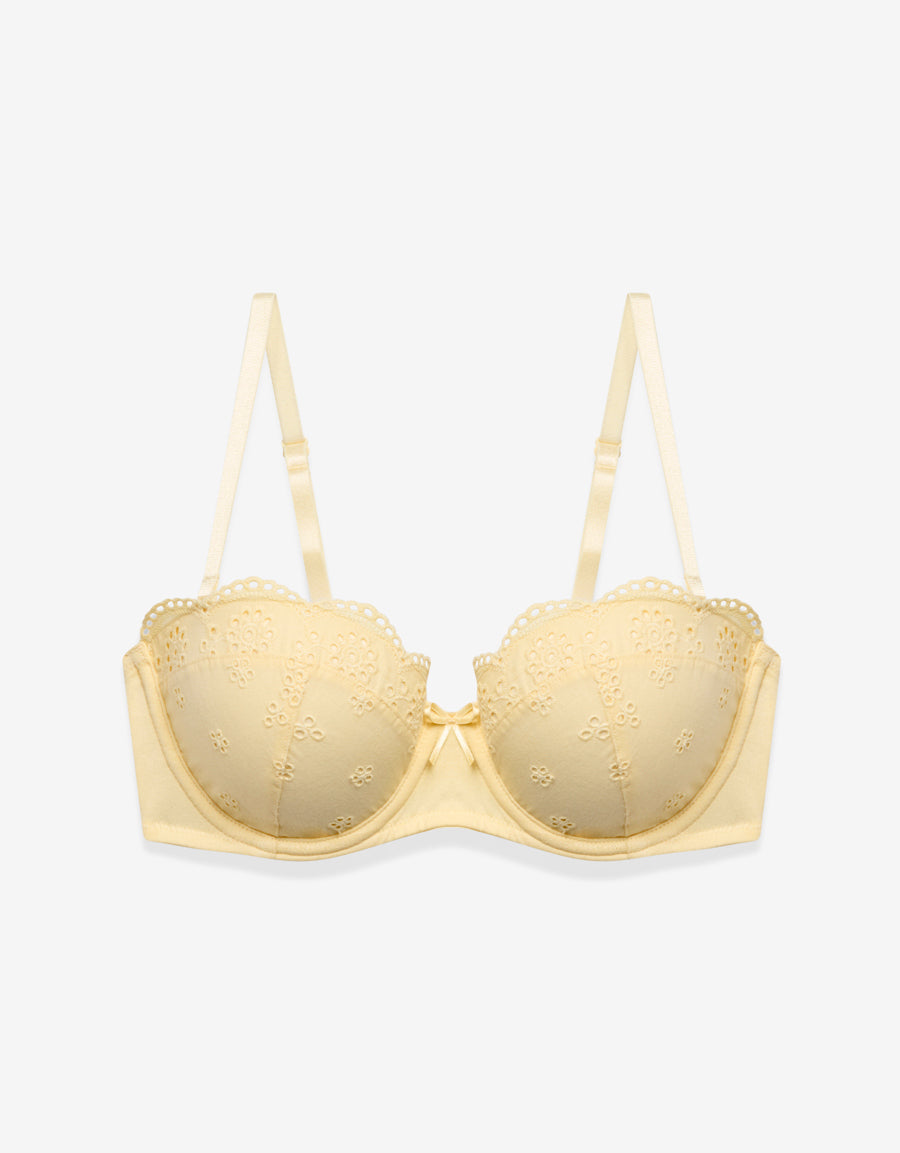 Multiway Cotton Bra in Light Yellow