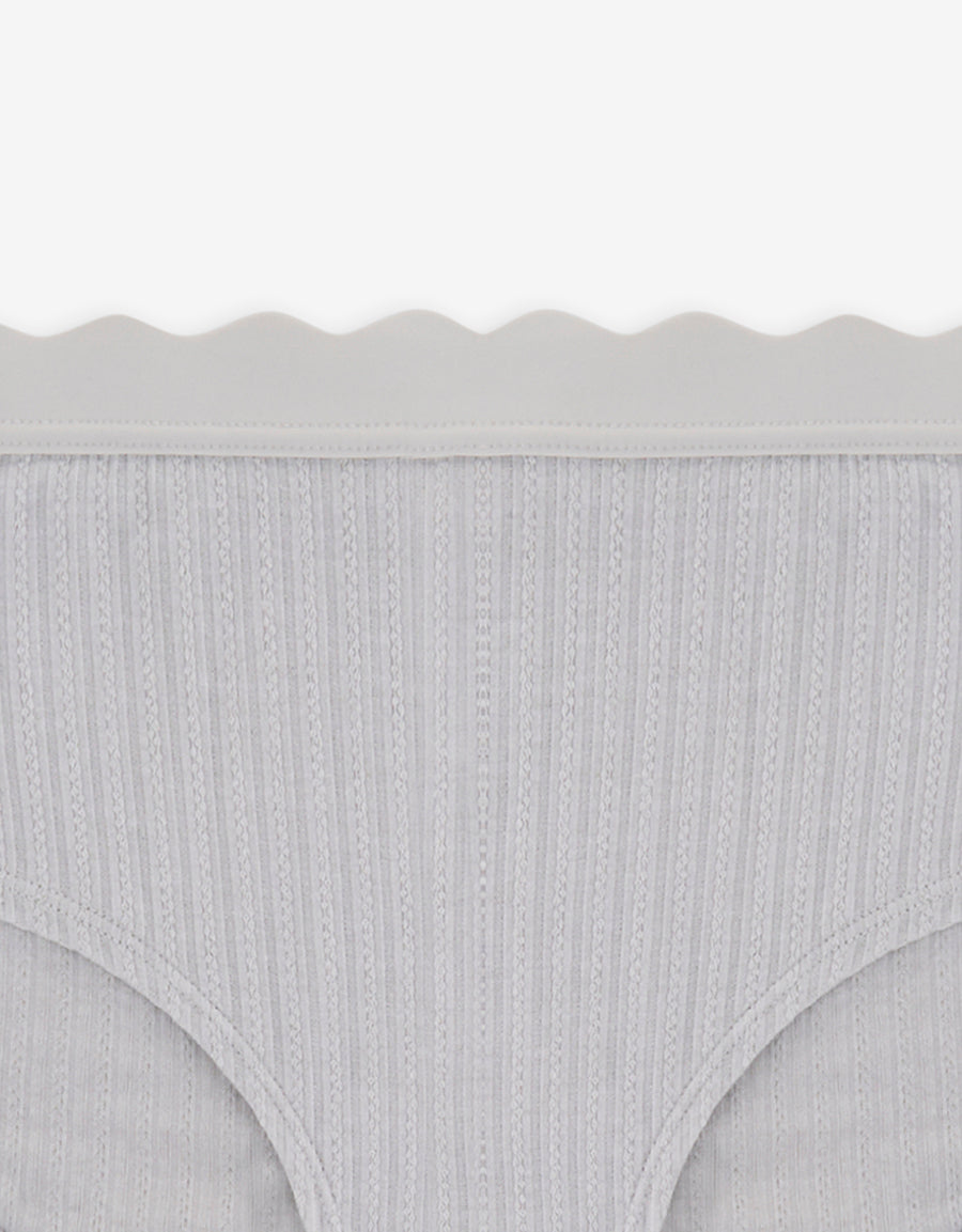 Scallop-Edge Ribbed Brief
