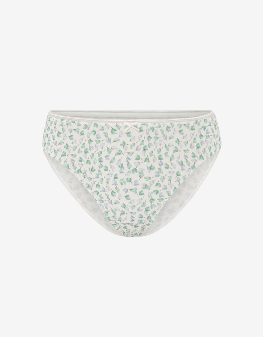 Floral Print Cotton Brazilian Panty