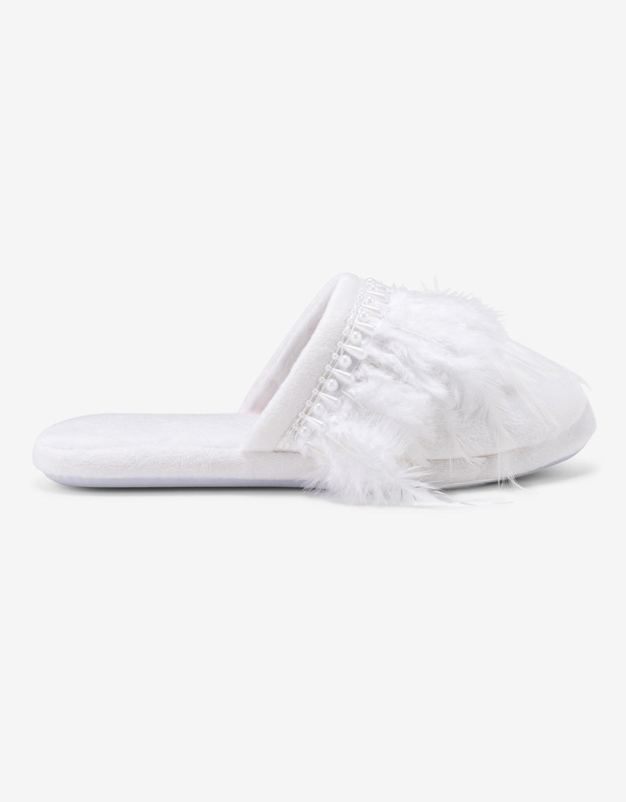 Satin Closed Toe Slipper
