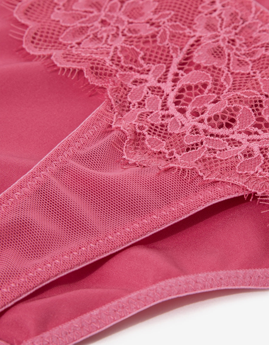 Lace-Trim Thong Panty
