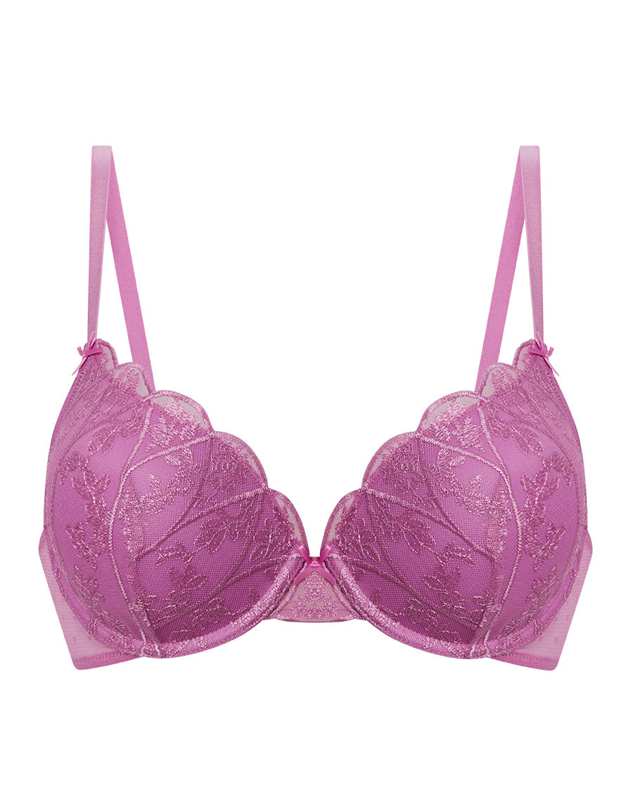 Embroidery Plunge Bra